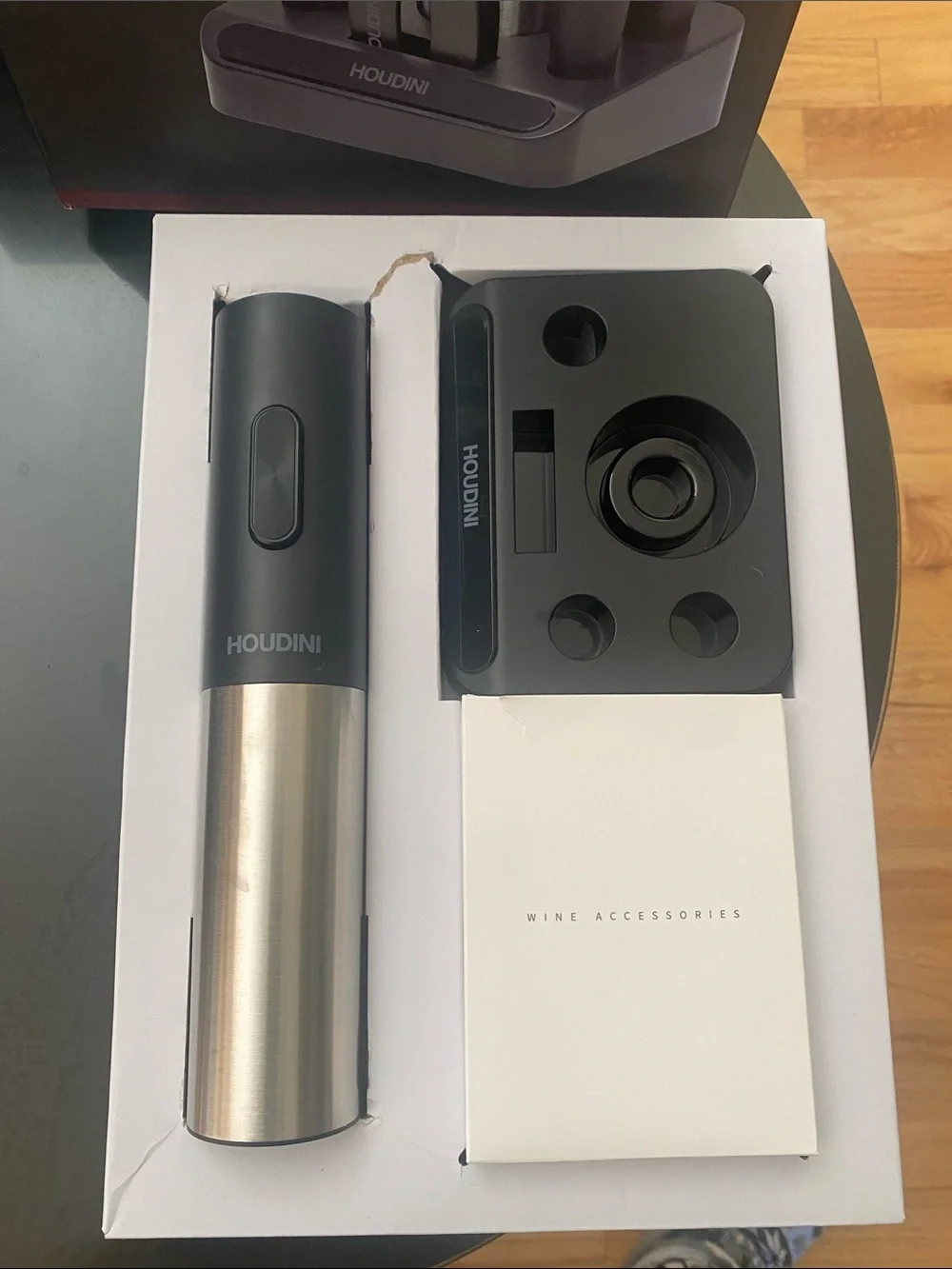 Houdini Electric Wine Set in Matte Black